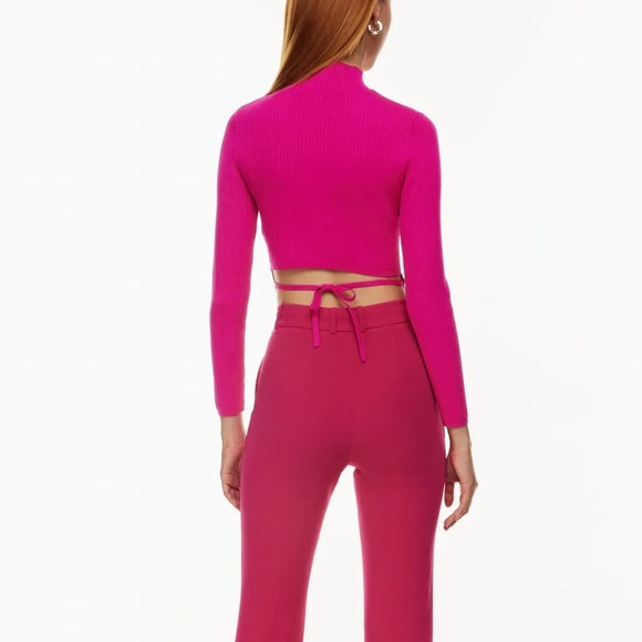 NWT Aritzia Babaton Sculpt Knit Tie-Back Longsleeve - Picture 2 of 7